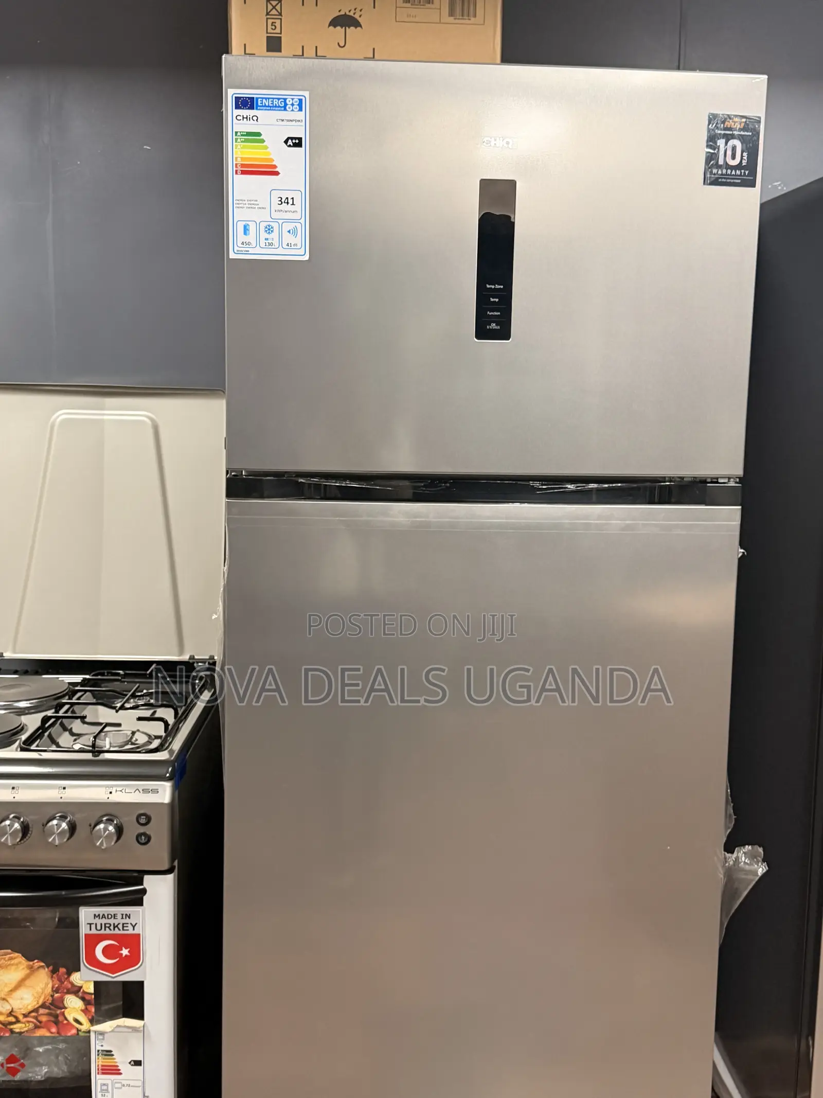 Chiq 150L Double Door Top Freezer Refrigerator-Silver