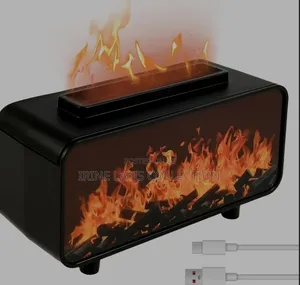 Fireplace Aroma Diffuser Featuring a Simulated Flame Lighting Effect.