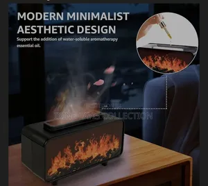 Fireplace Aroma Diffuser Featuring a Simulated Flame Lighting Effect.