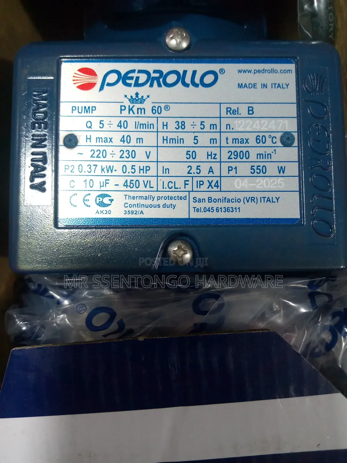 Surface Pump 0,5 40 Meters Pedrollo Italy Originally Number 1