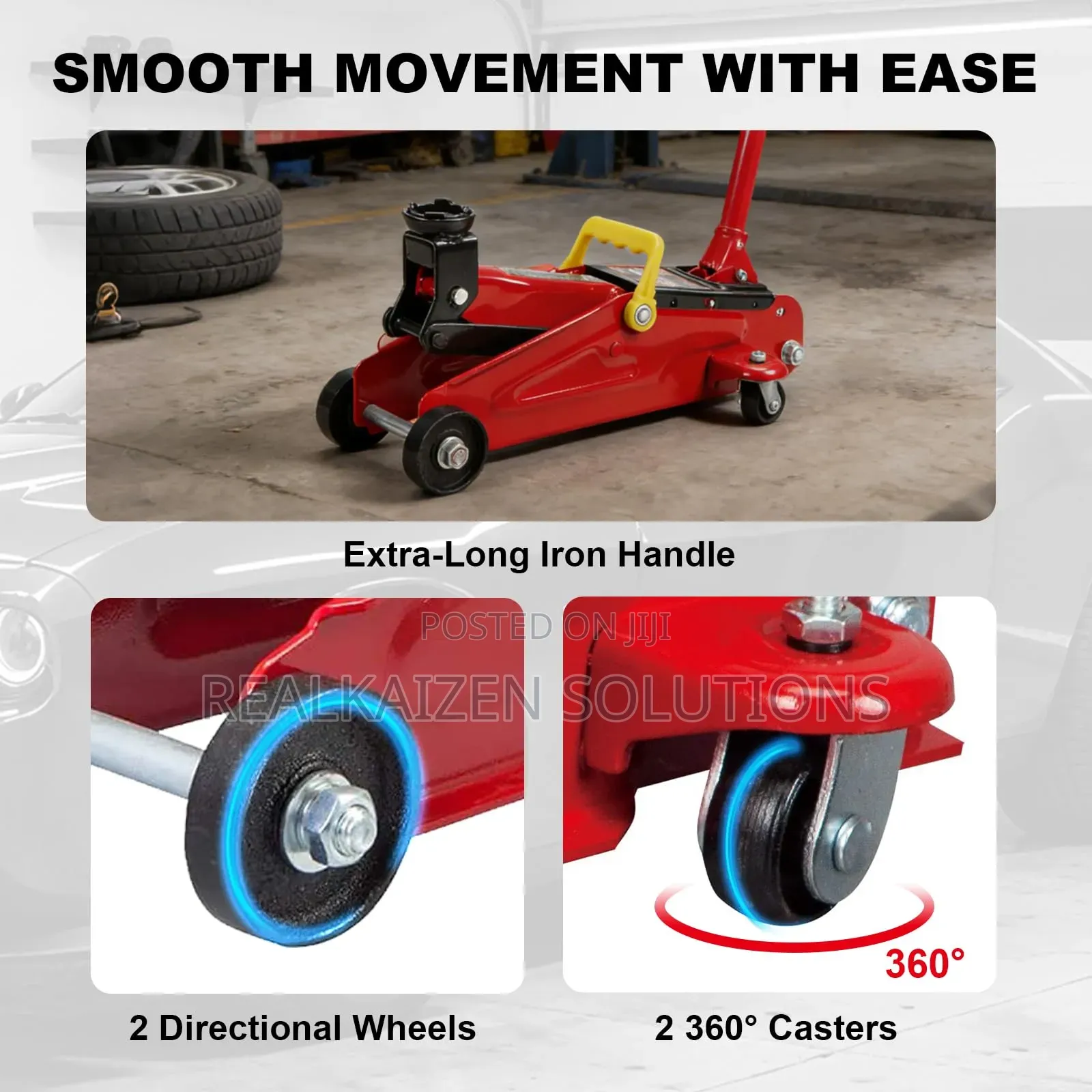 2 Ton Heavy-Duty Hydraulic Trolley Floor Jack With Overload Protection
