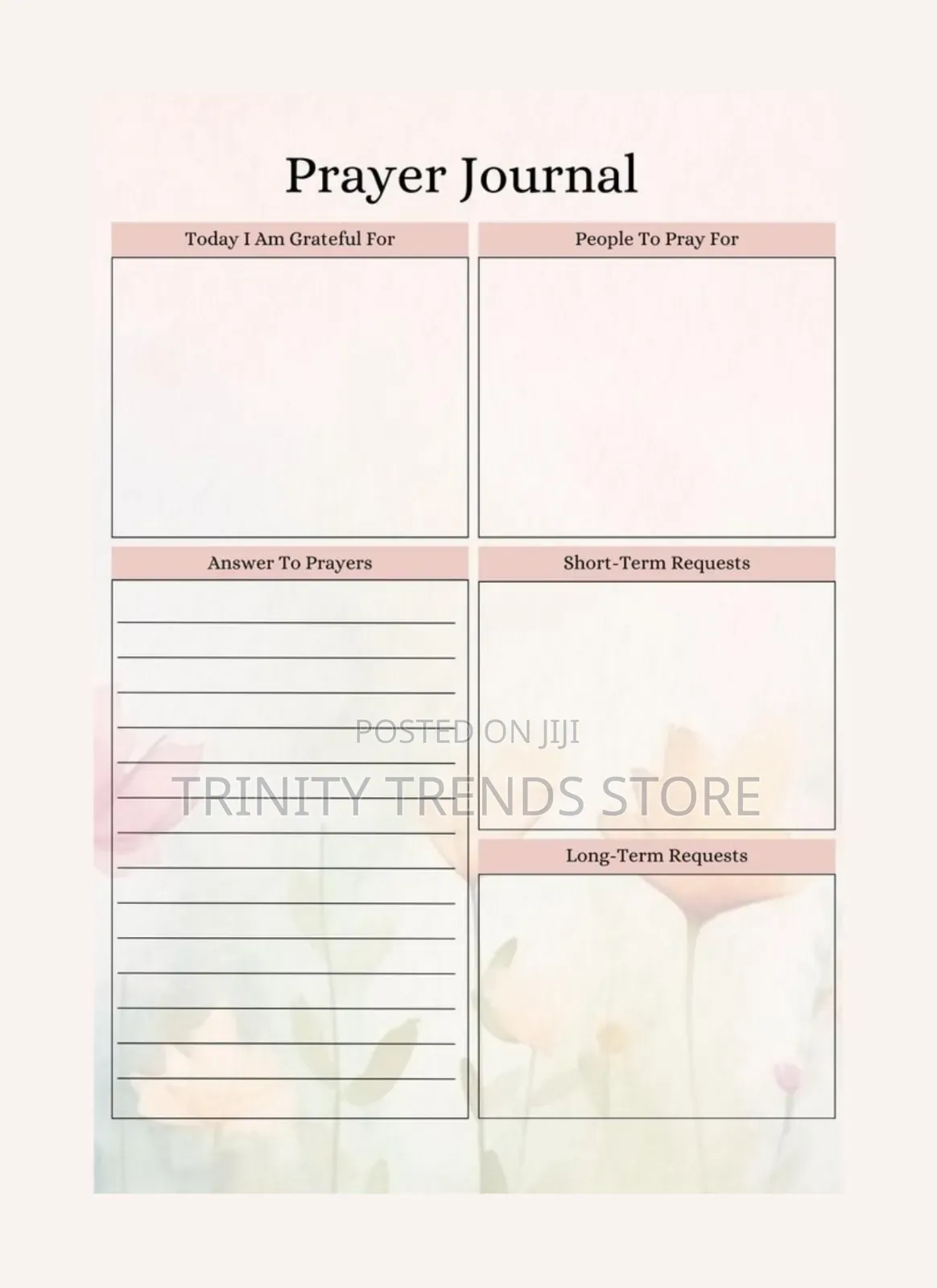 Prayer Journal – A5 Spiral Journal for Prayer Requests Faith