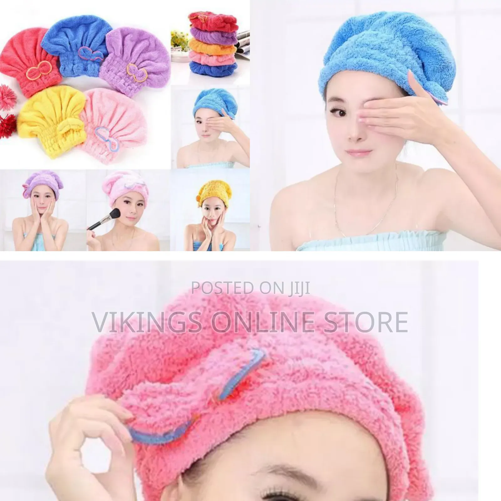 Microfiber Hair Quick Drying Towel Bath Wrap Shower Cap Turban, Color