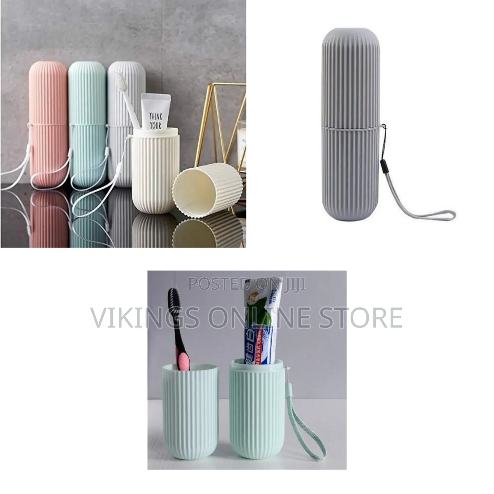 Portable Toothbrush Paste Cap Case Storage, Colors May Vary