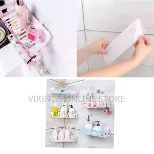 2 Piece Letter Wall Mounted Lotion Soap Bathroom Shelf Rack Holder