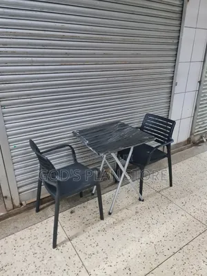 2 Seater Foldable Wooden Dining Table and Chairs Set Black