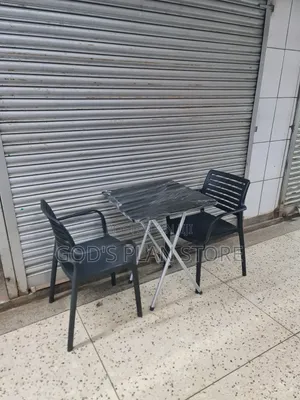 2 Seater Foldable Wooden Dining Table and Chairs Set Black