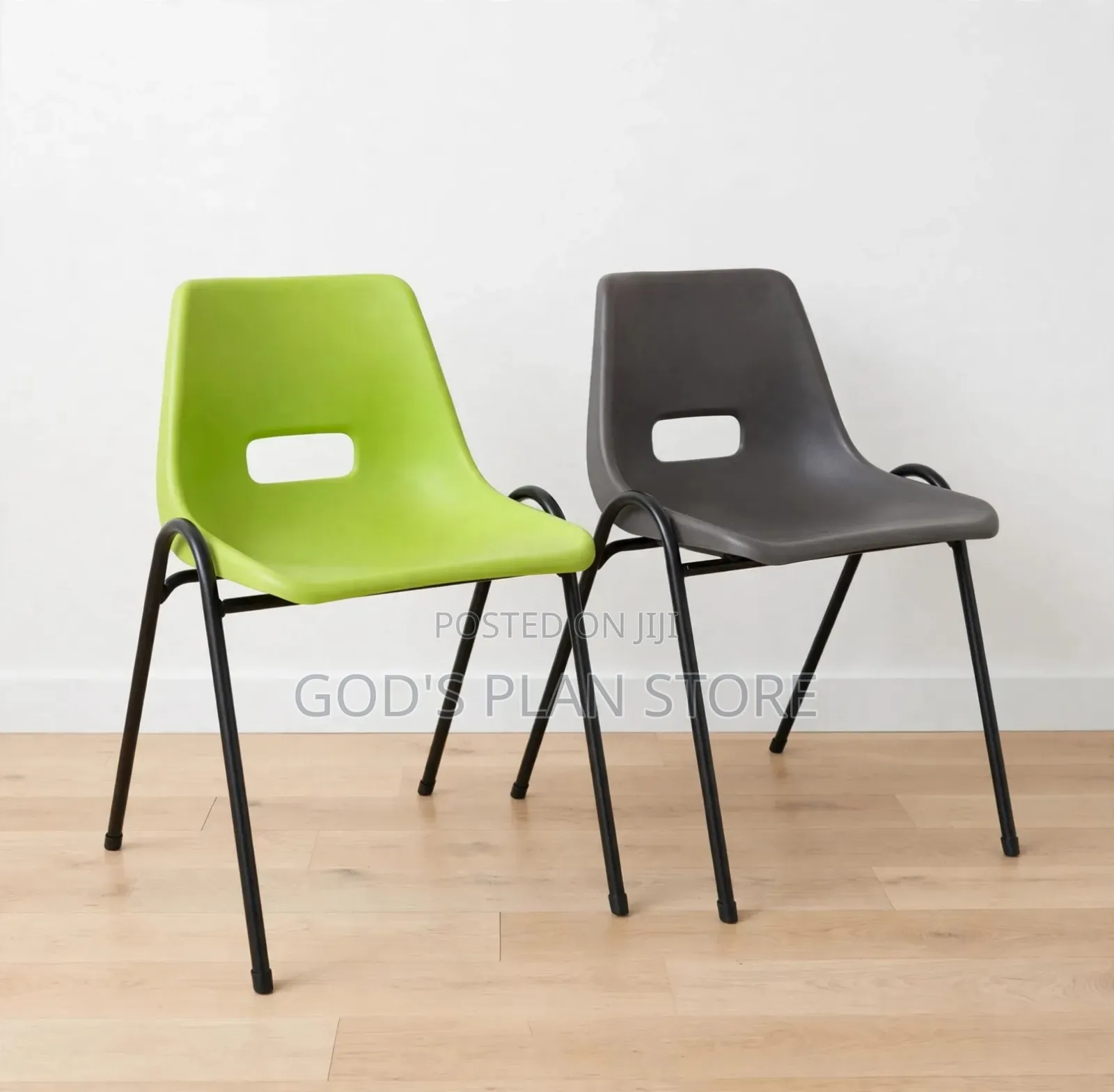Office/Church/Waiting Area/Events Metal Stands Plastic Chairs