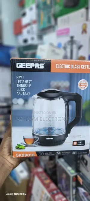 Electric Glass Kettle 1.8Litres/Geepas Electric Glass Kettle