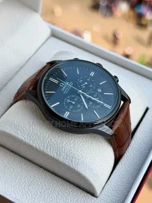 Black Face Men's Authentic Omega Wrist Time Edit at Discount