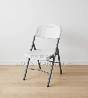 Metallic Framed White Foldable Plastic Chairs Plastic Chairs