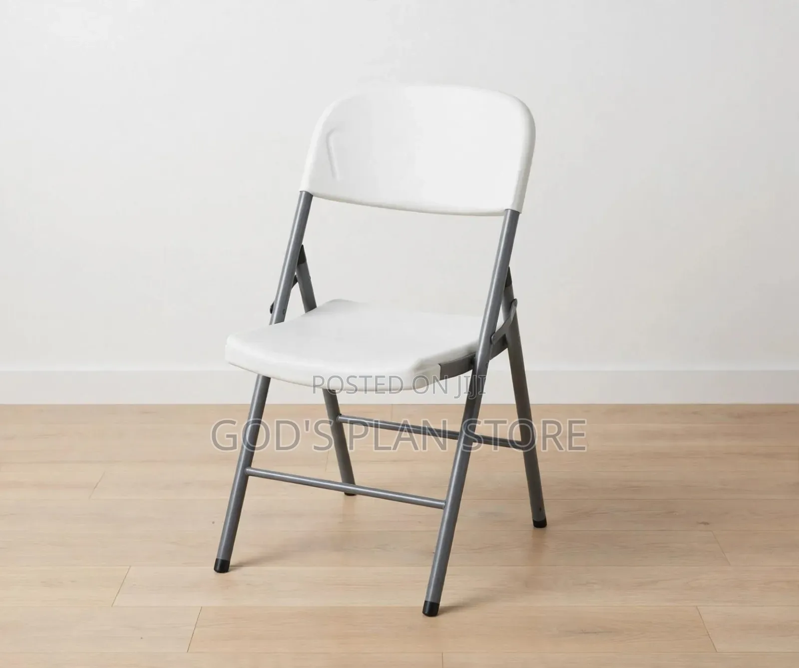 Metallic Framed White Foldable Plastic Chairs Plastic Chairs