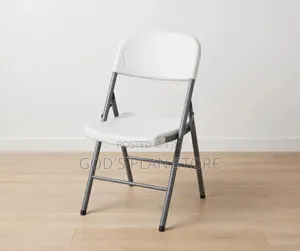 Metallic Framed White Foldable Plastic Chairs Plastic Chairs