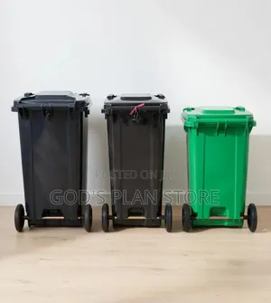 Large Wheeled Plastic Dust Bins With Lids 120litres