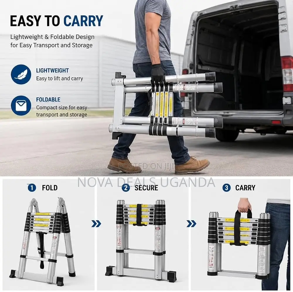 4.0M+4.0M Multi-Purpose Aluminum Telescoping a-Frame Extension Ladder