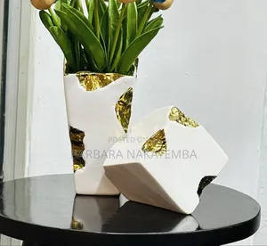 2 Piece Ceramic Cheese Decor Flower Vases