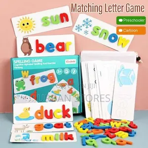 Kids' Wooden Spelling Game Set