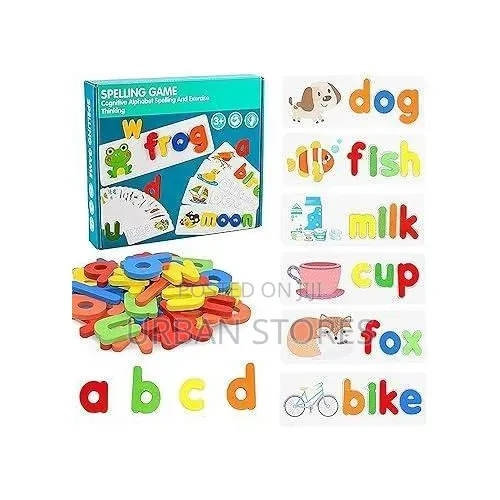 Kids' Wooden Spelling Game Set