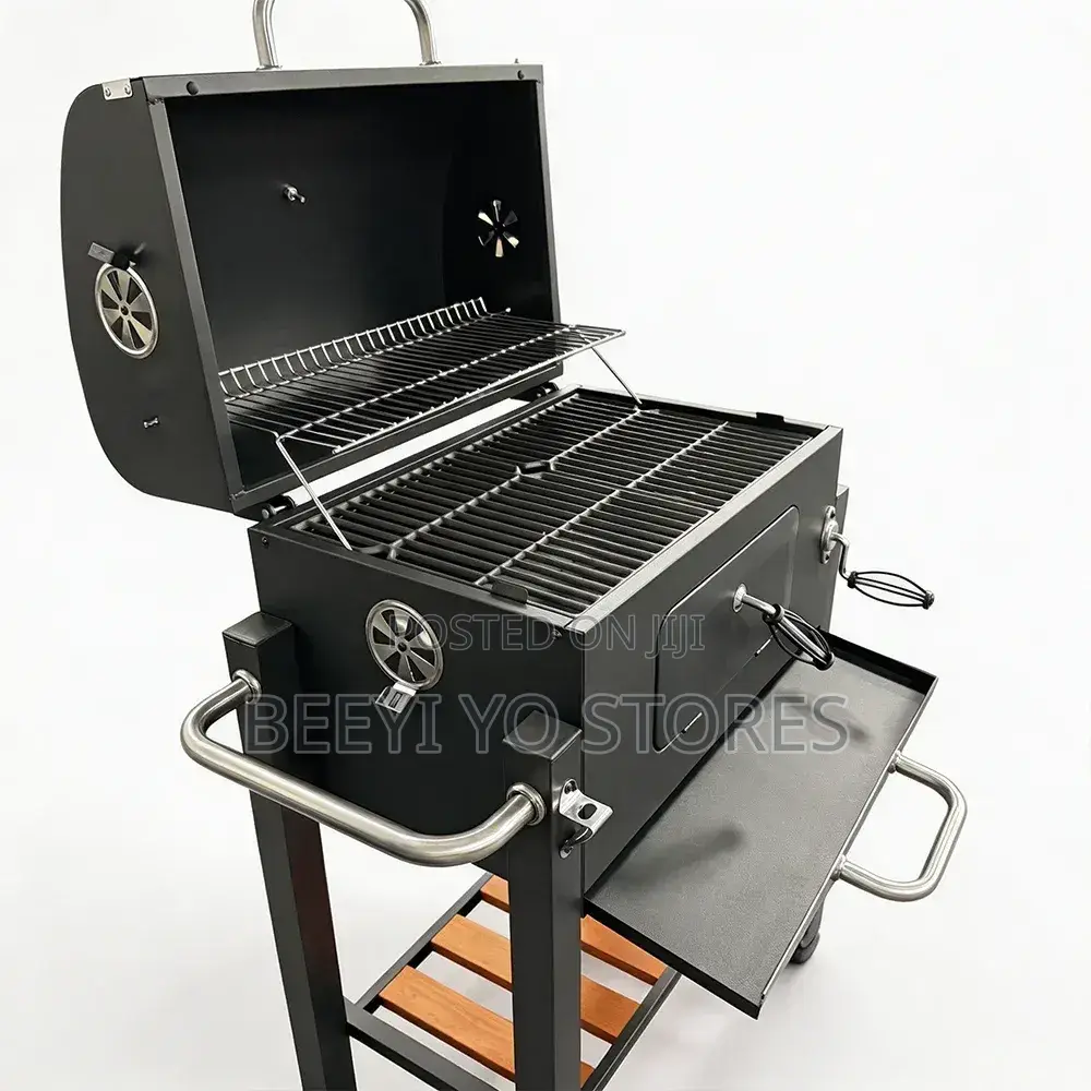 Heavy-Duty Charcoal BBQ Grill and Smoker.