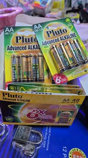 48 Piece Pluto Alkaline AA Batteries – 1.5V LR6, Long-Lasting Power