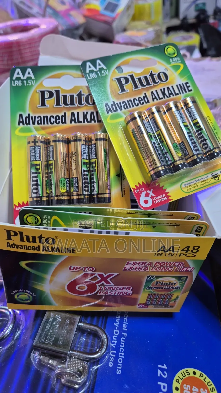 48 Piece Pluto Alkaline AA Batteries – 1.5V LR6, Long-Lasting Power