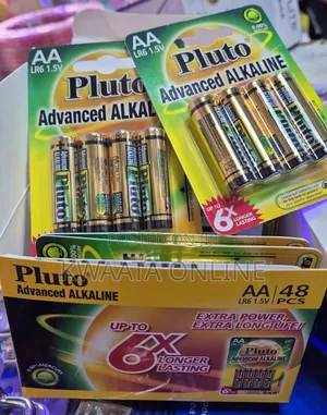 48 Piece Pluto Alkaline AA Batteries – 1.5V LR6, Long-Lasting Power