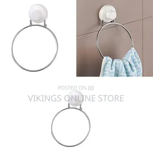 Towel Ring/Towel Rack Hanger With Magic Suction Cup, White