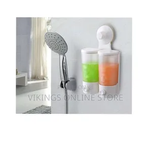 Magic Wall Mounted Suction Cup Hand Wash Liquid Soap Dish Dispenser