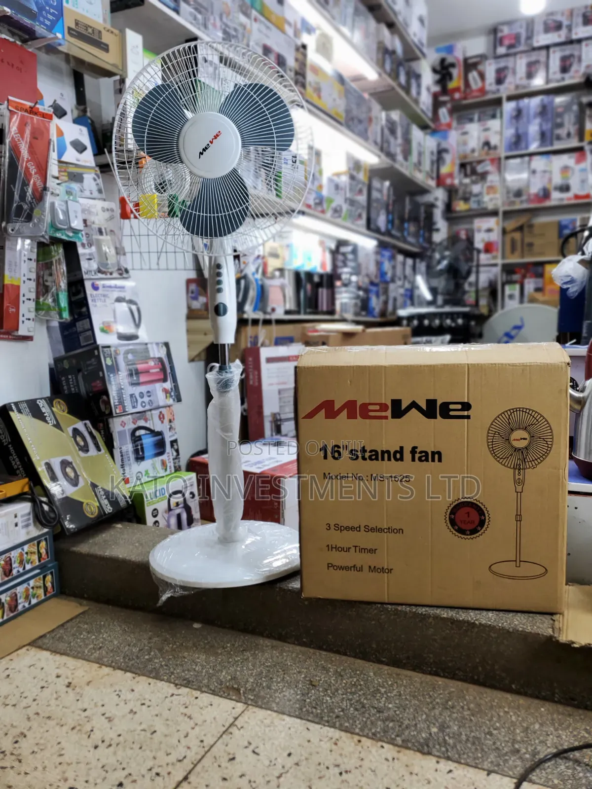 Generic Original Mewe Stand Fan With Timer