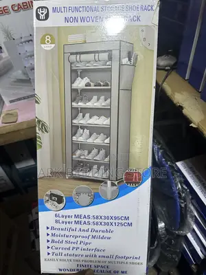 8 Row Shoe Rack With Zipped Enclosure