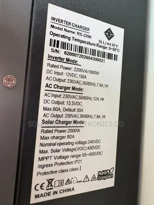 Sumry Rs-2200 12v Solar Inverter Charger 450v Pv Input