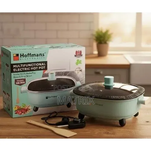 6L Electric Hot Pot With Glass Lid, 1500W Non-Stick Cooker