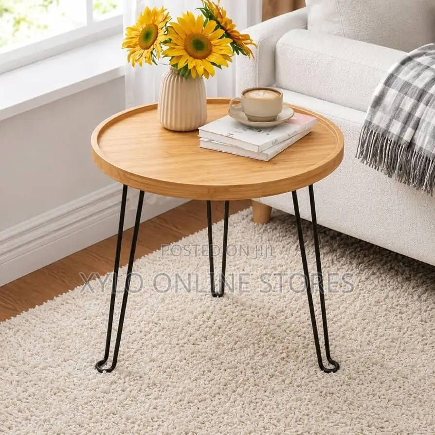Tadao Round Bamboo Side Table