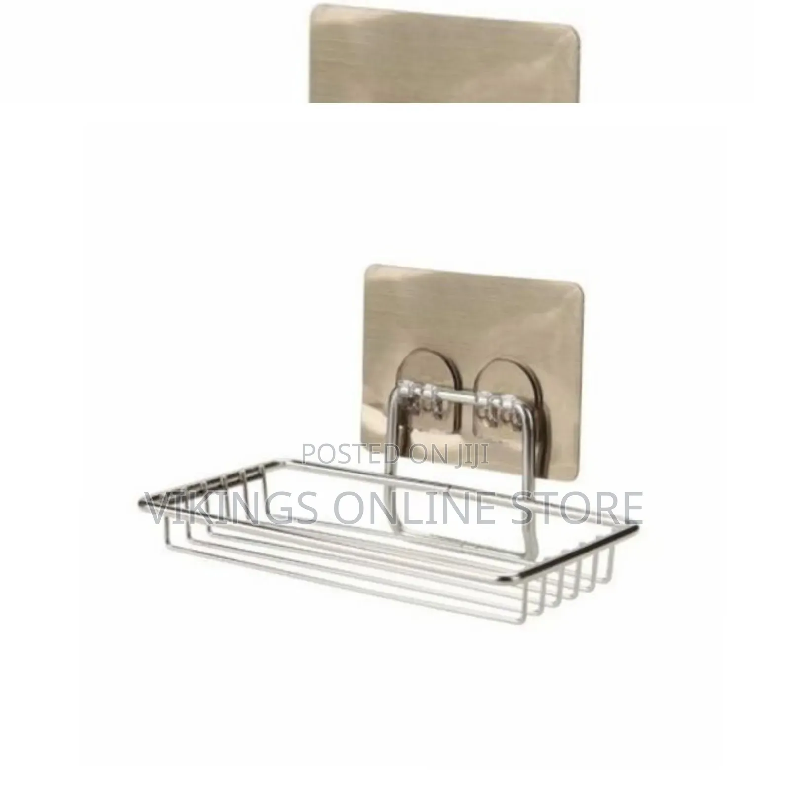 Wall Mounted Kitchen Bathroom Sponge Soap Dish Holder Dispenser-Silver