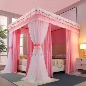 Four Stands Mosquito Nets With Curtains