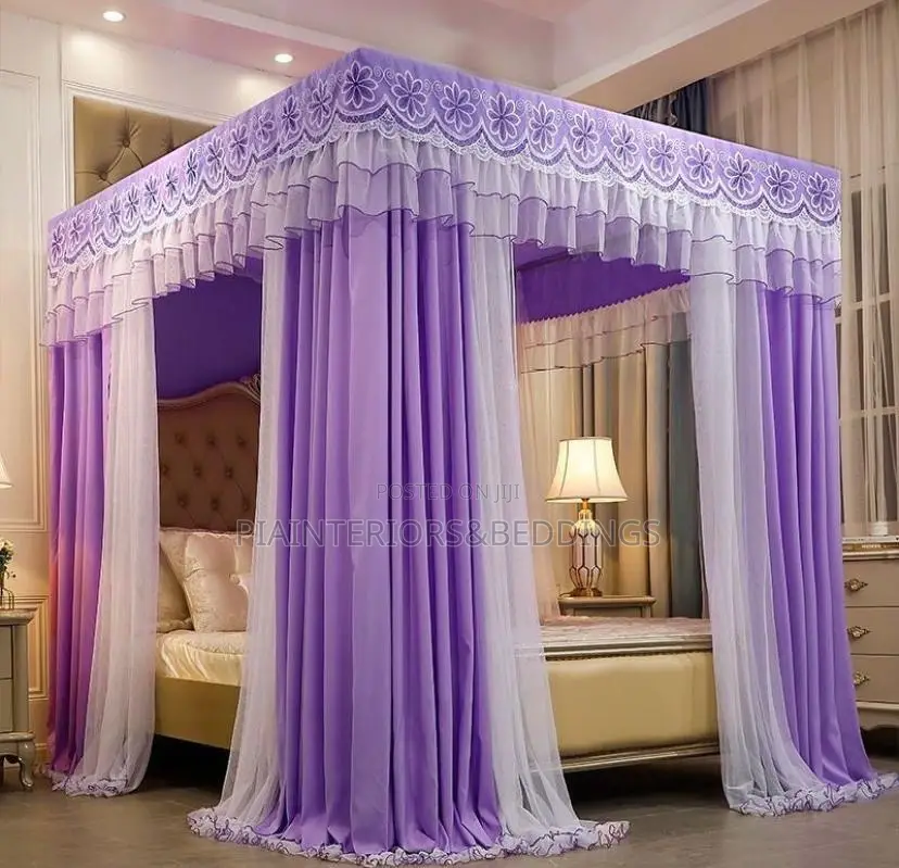 Four Stands Mosquito Nets With Curtains