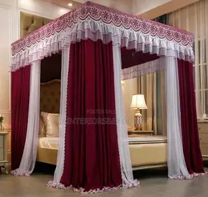 Four Stands Mosquito Nets With Curtains