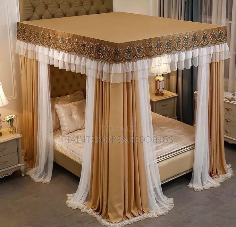 Four Stands Mosquito Nets With Curtains