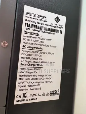 Brand New SUMRY 2200VA 1800W Hybrid Solar Inverter