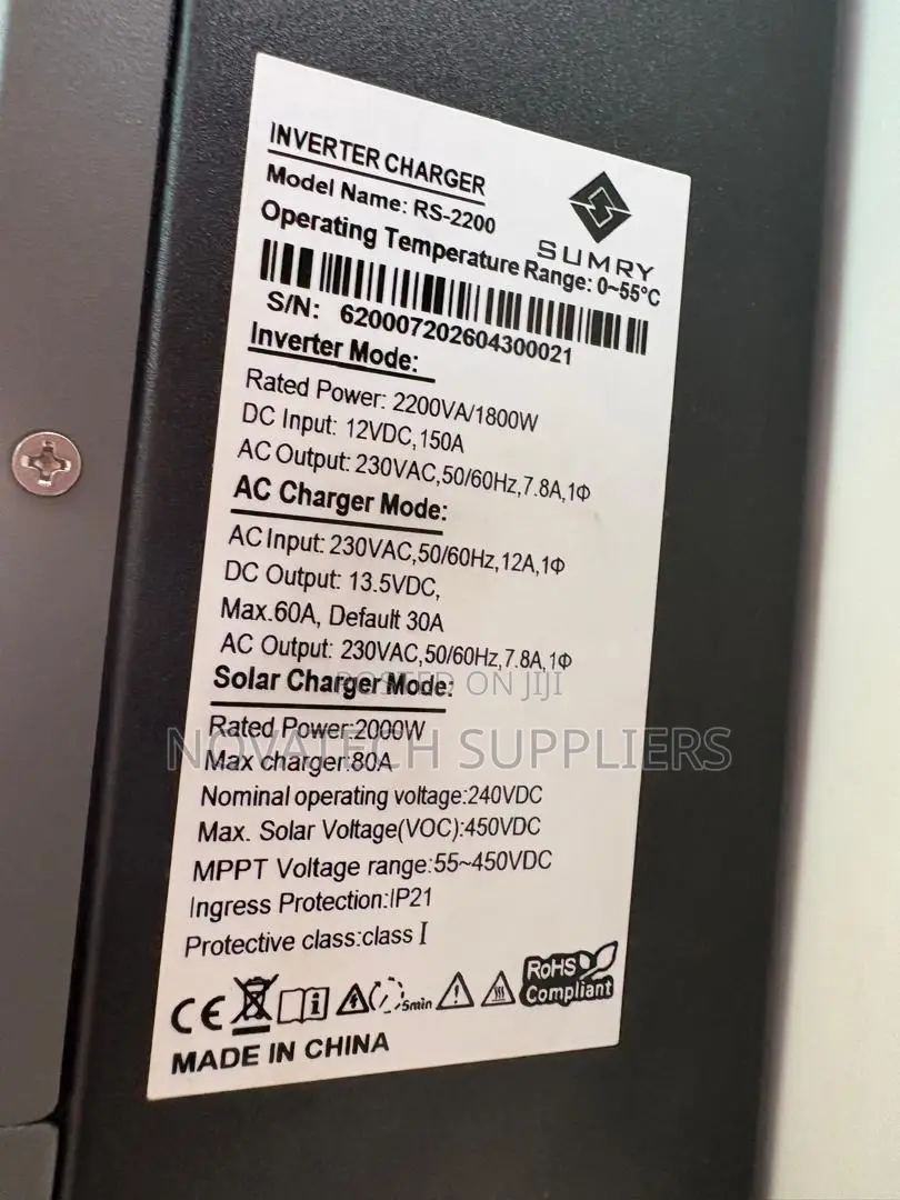Brand New SUMRY 2200VA 1800W Hybrid Solar Inverter