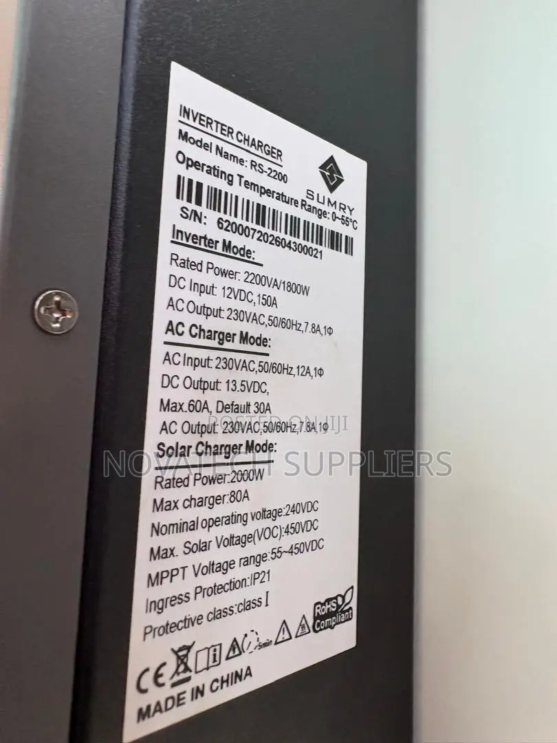Pure Sine Wave SUMRY 2200VA Solar Inverter for Home