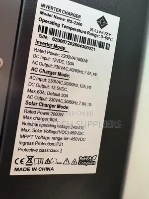 Sumry Rs-2200 12v Solar Inverter Charger 450v Pv Input 2.2 Kva
