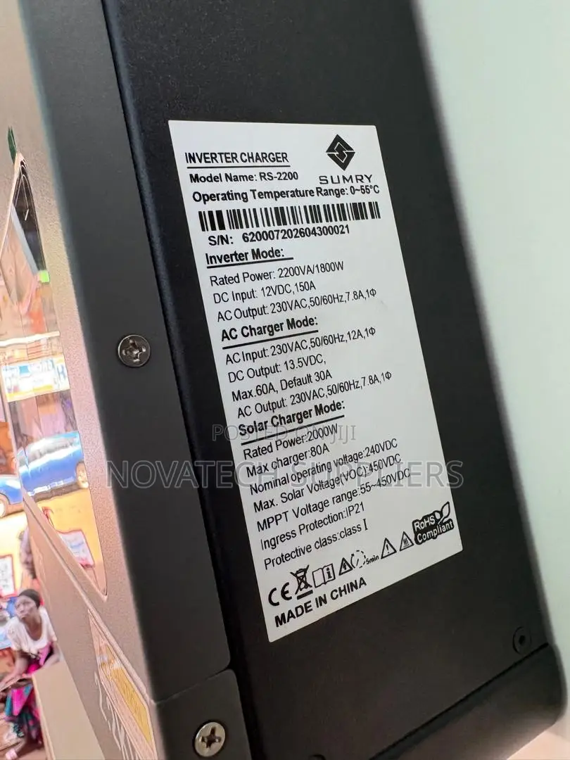 Sumry Rs-2200 12v Solar Inverter Charger 450v Pv Input 12vdc