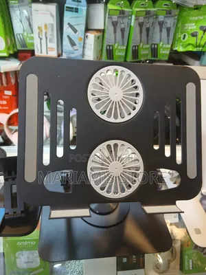 Laptop Stand Features Dual Cooling Fans for Efficient Airflow. [1, 2]