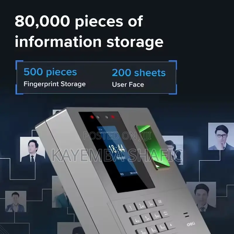 Deli S161 Biometric Fingerprint & Face Attendance Machine