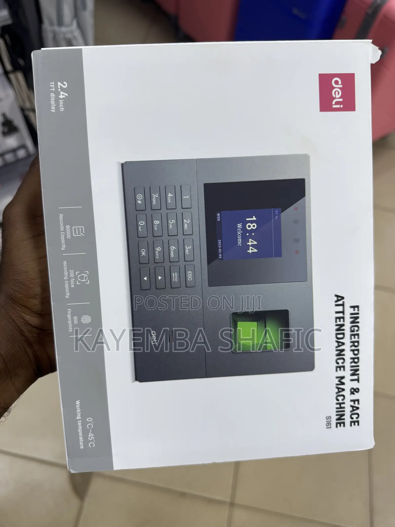 Deli S161 Biometric Fingerprint & Face Attendance Machine