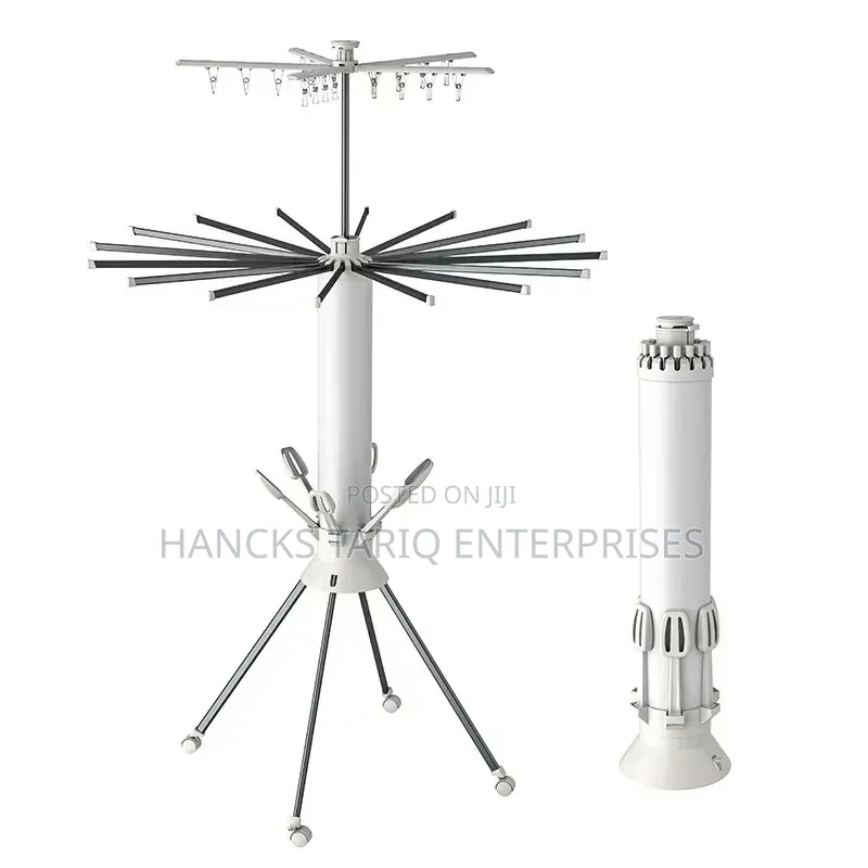 Foldable Rotating Laundry Drying Rack.