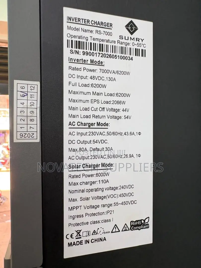 SUMRY 6200W Hybrid Solar Inverter With Built-in 110A MPPT