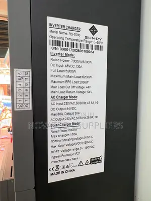 SUMRY 6200W Hybrid Inverter Charger With 80A AC Charger