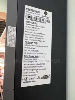 SUMRY 6200W Hybrid Inverter Charger With 80A AC Charger